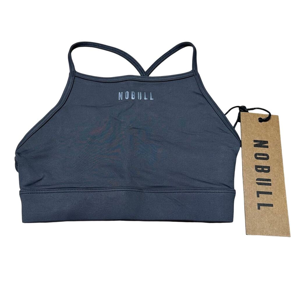 NOBULL High Neck Sports Bra Dark Shadow Women's Size X-Small New With Tags